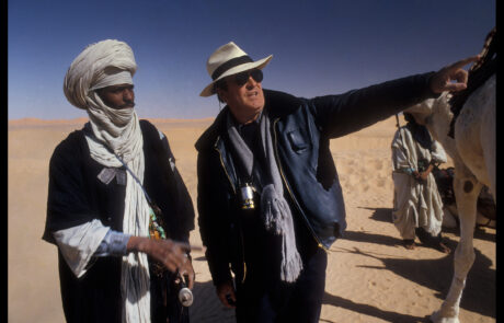 Bernardo Bertolucci Set “Il tè nel deserto” 1990.