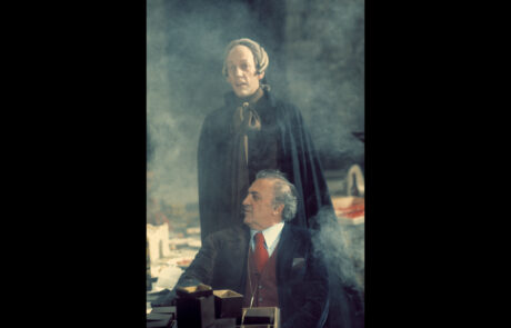 Federico Fellini, Donald Sutherland Set “Casanova” 1976