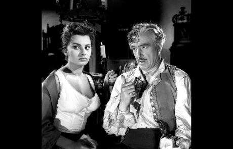 Sophia Loren, Vittorio De Sica Set “La bella mugnaia” 1955